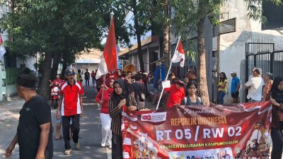 Jalan Kreasi dan Jaranan Warnai Peringatan HUT ke-80 RI di Kampung Dalem