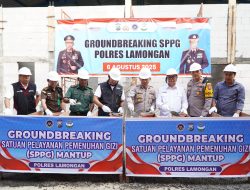 Groundbreaking Dua Titik SPPG Polres Lamongan, Dukung Program Makanan Bergizi Gratis