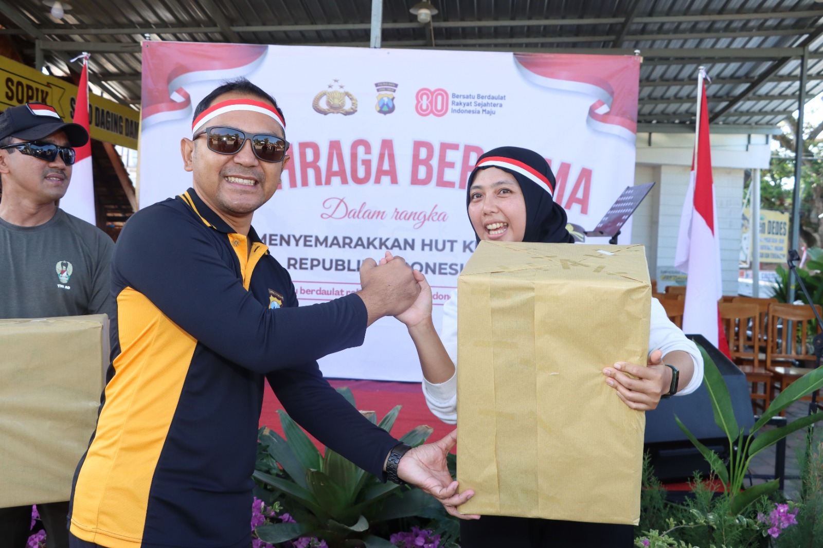 Olahraga Bersama Polres Batu Meriahkan HUT RI ke-80