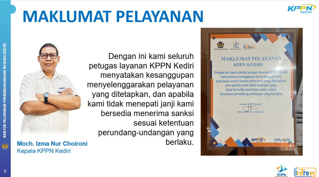 KPPN Kediri Adakan FGD Standar Layanan Publik dan Sosialisasi Antikorupsi, Komitmen Melayani dengan Terbuka dan Berintegritas