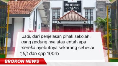 Viral di Medsos, SMKN 1 Jombang Dituding Lakukan Pungutan, Pihak Sekolah Angkat Bicara