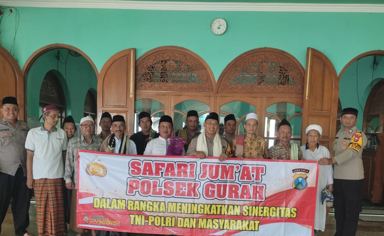 Polsek Gurah Laksanakan Safari Jumat Rembug Kamtibmas