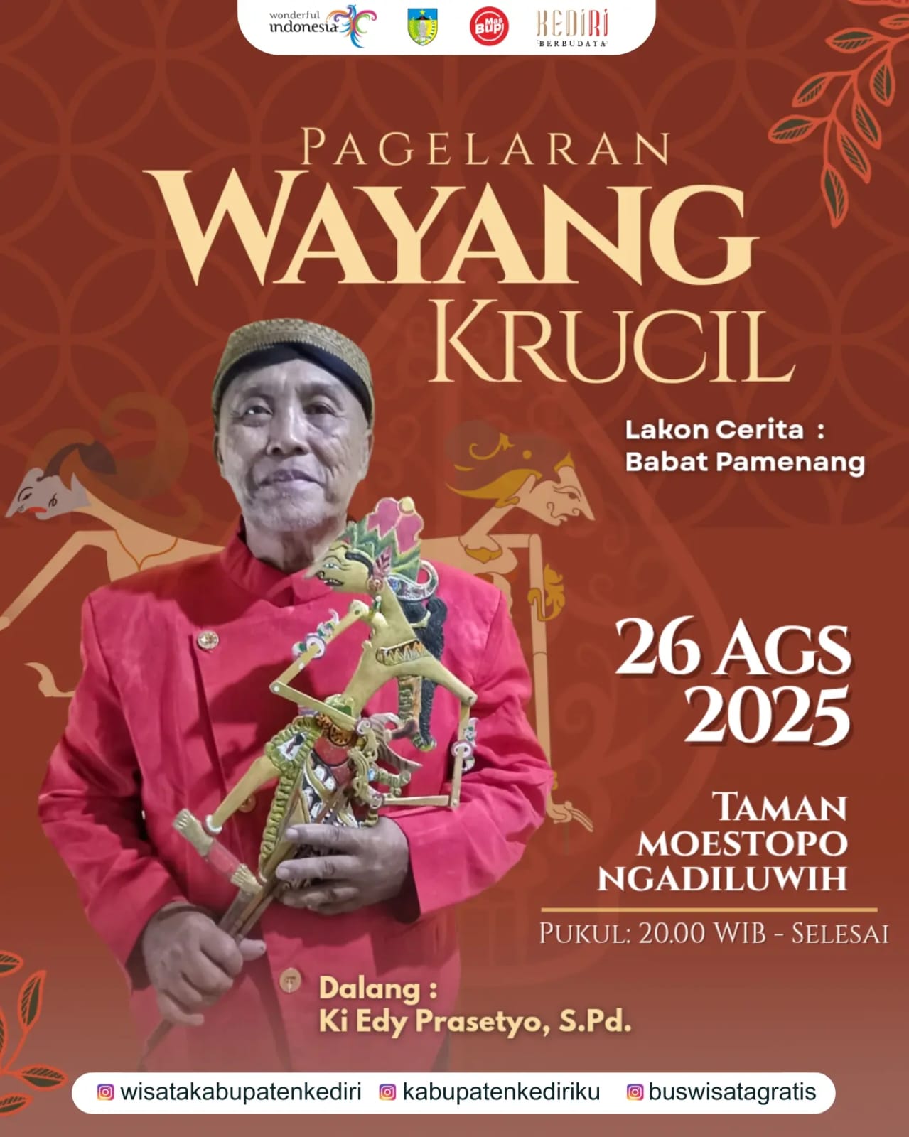 Gempita Kemerdekaan, Kabupaten Kediri Suguhkan Wayang Krucil Dua Malam Berturut-turut