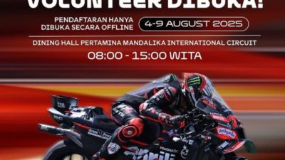 Pendaftaran Volunteer MotoGP Mandalika 2025 Resmi Dibuka, Ini Syarat dan Divisinya