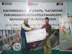KAI Daop 7 Madiun Salurkan Bantuan Rp 56 Juta untuk LKSA Muhammadiyah Melalui Program TJSL
