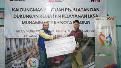 KAI Daop 7 Madiun Salurkan Bantuan Rp56 Juta untuk LKSA Muhammadiyah Melalui Program TJSL