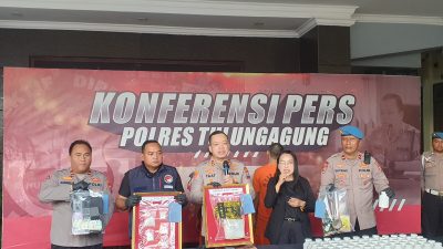 Polisi Berhasil Ungkap Kasus Peredaran Sabu Terbesar di Tulungagung, Barang Bukti Sabu Seberat 1,2 Kg Berhasil Diamankan