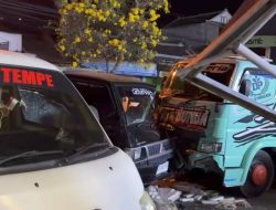 Truk Hantam Beruntun di Jalan Sukarno Hatta Ponorogo, Dua Warga Luka Ringan