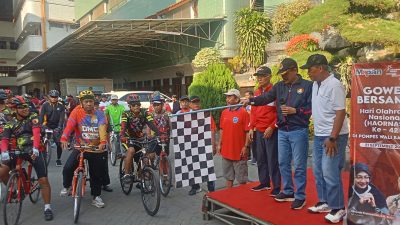 Ratusan Peserta Gowes Meriahkan HAORNAS ke-42 di Kediri