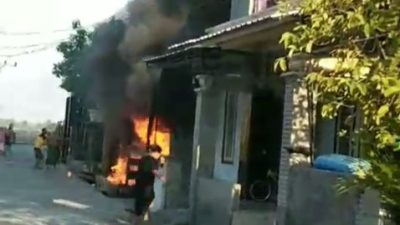 Ruko di Blajo Lamongan Hangus Terbakar, Pemilik Alami Luka Bakar