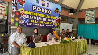 Sidorejo Jadi Pionir Kampung Tertib Lalu Lintas di Lamongan