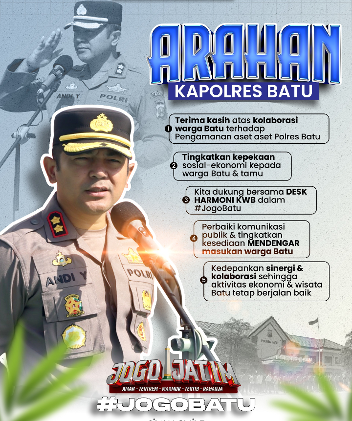 Kapolres Batu Tekankan Sinergi untuk Jaga Keamanan Kota Wisata