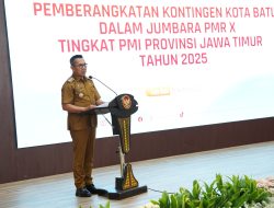 Wali Kota Batu dan Wakilnya Lepas Kontingen Jumbara PMR X ke Gresik