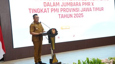 Wali Kota Batu dan Wakilnya Lepas Kontingen Jumbara PMR X ke Gresik