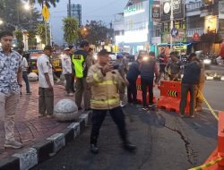 PKL di Luar Trotoar Alun-Alun Batu Ditertibkan Tim Gabungan, Ini Infonya