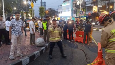 PKL di Luar Trotoar Alun-Alun Batu Ditertibkan Tim Gabungan