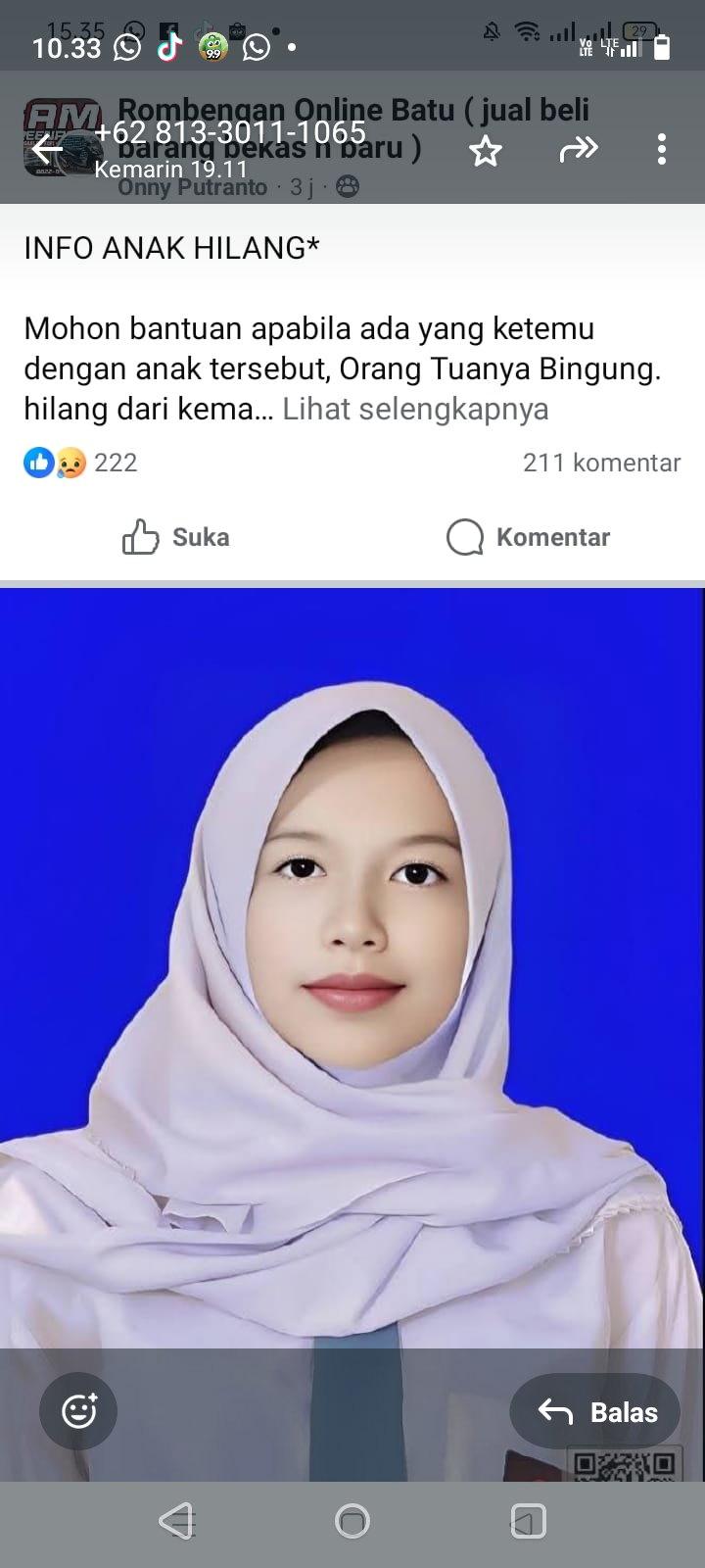 Remaja di Kota Batu Hilang, Tinggalkan Surat untuk Keluarga