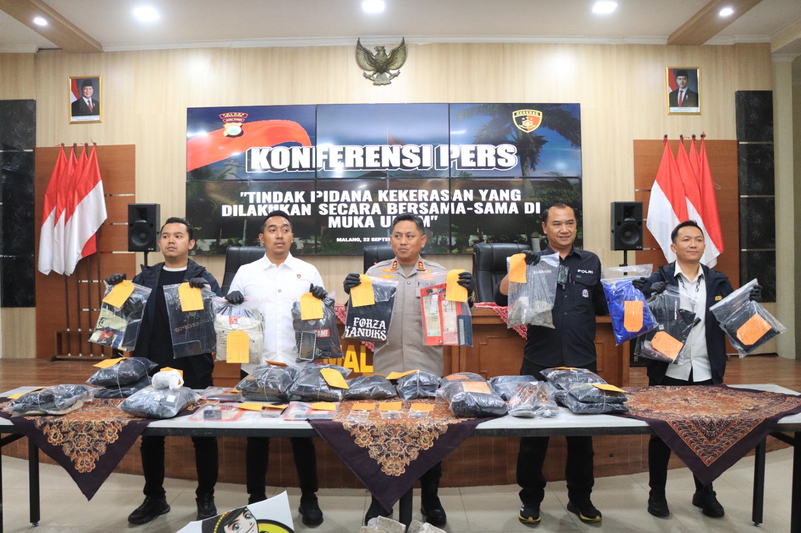 Polres Malang Amankan 21 Tersangka Perusakan, Enam Masih di Bawah Umur