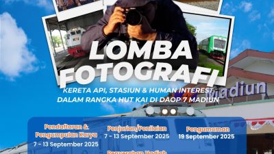 Rayakan HUT ke-80, KAI Daop 7 Madiun Gelar Lomba Fotografi untuk Publik