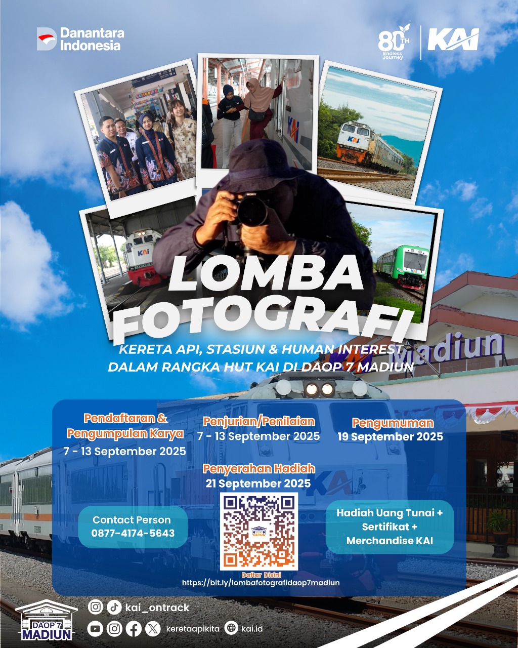 Rayakan HUT ke-80, KAI Daop 7 Madiun Gelar Lomba Fotografi untuk Publik