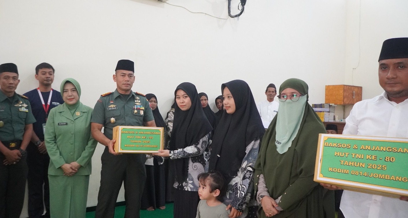 Sambut HUT TNI ke-80, Kodim 0814/Jombang Tebar Kepedulian di Panti Asuhan