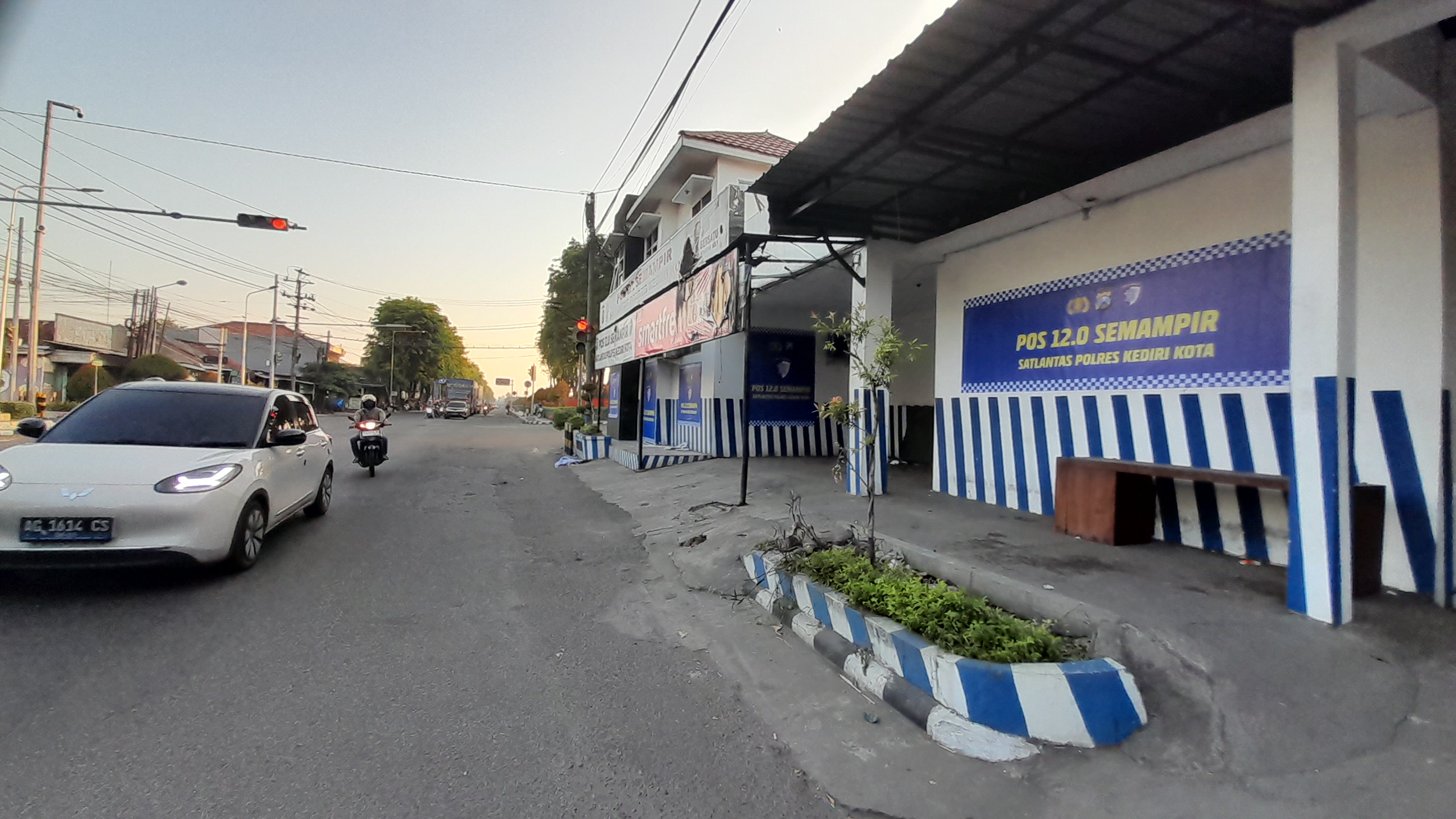 Pasca Kerusuhan Demo, Sejumlah Pos Polisi di Kediri Masih Sepi Penjagaan