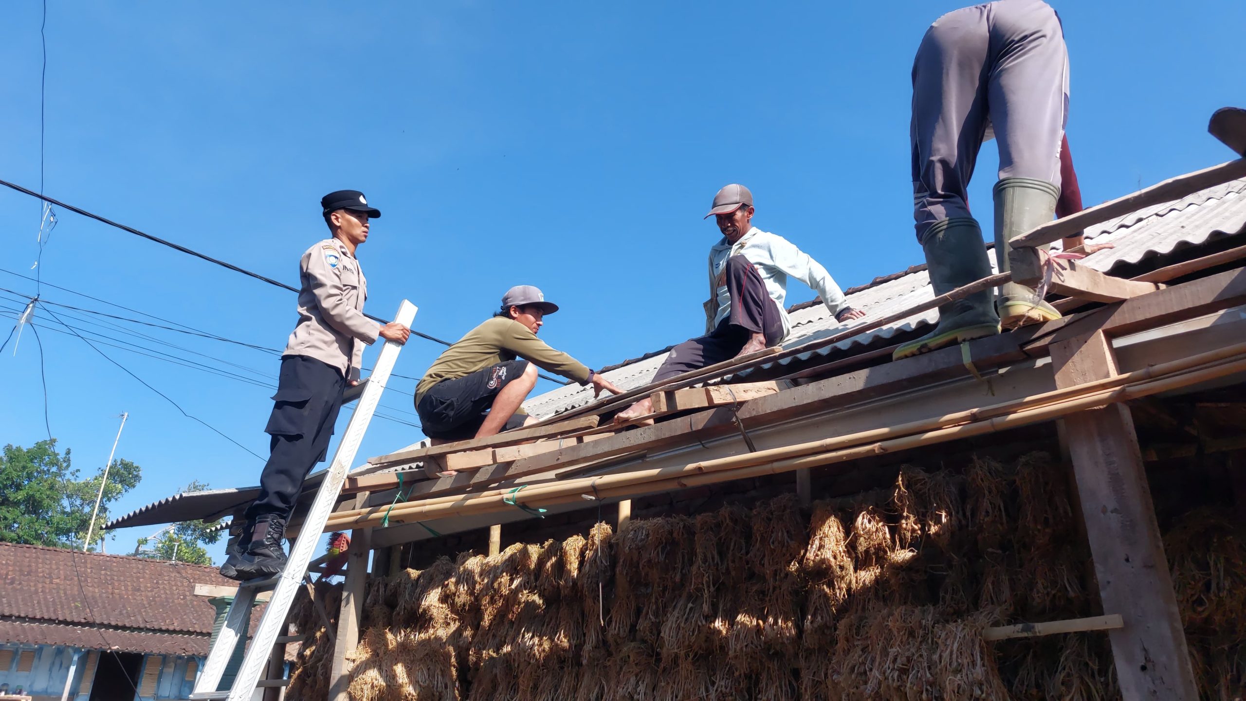 Warga Besowo Timur Bangkit dengan Gotong Royong Usai Diterjang Angin Kencang