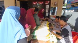 Gerakan Pangan Murah di Polsek Ringinrejo Diserbu Ratusan Ibu-Ibu
