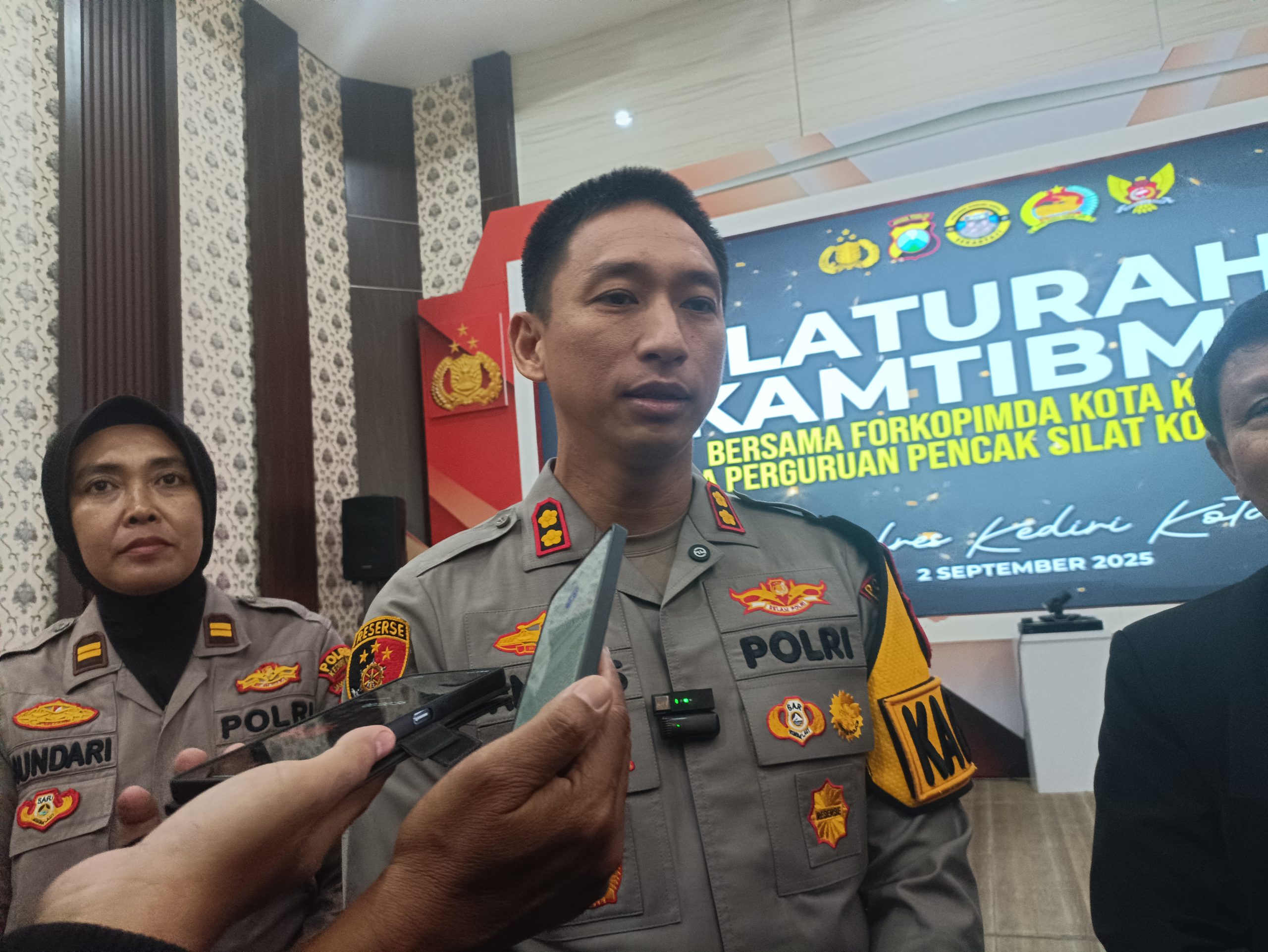 Tetap Siaga Satu, Patroli Gabungan di Kota Kediri Terus Digelar Meski Kondisi Kondusif