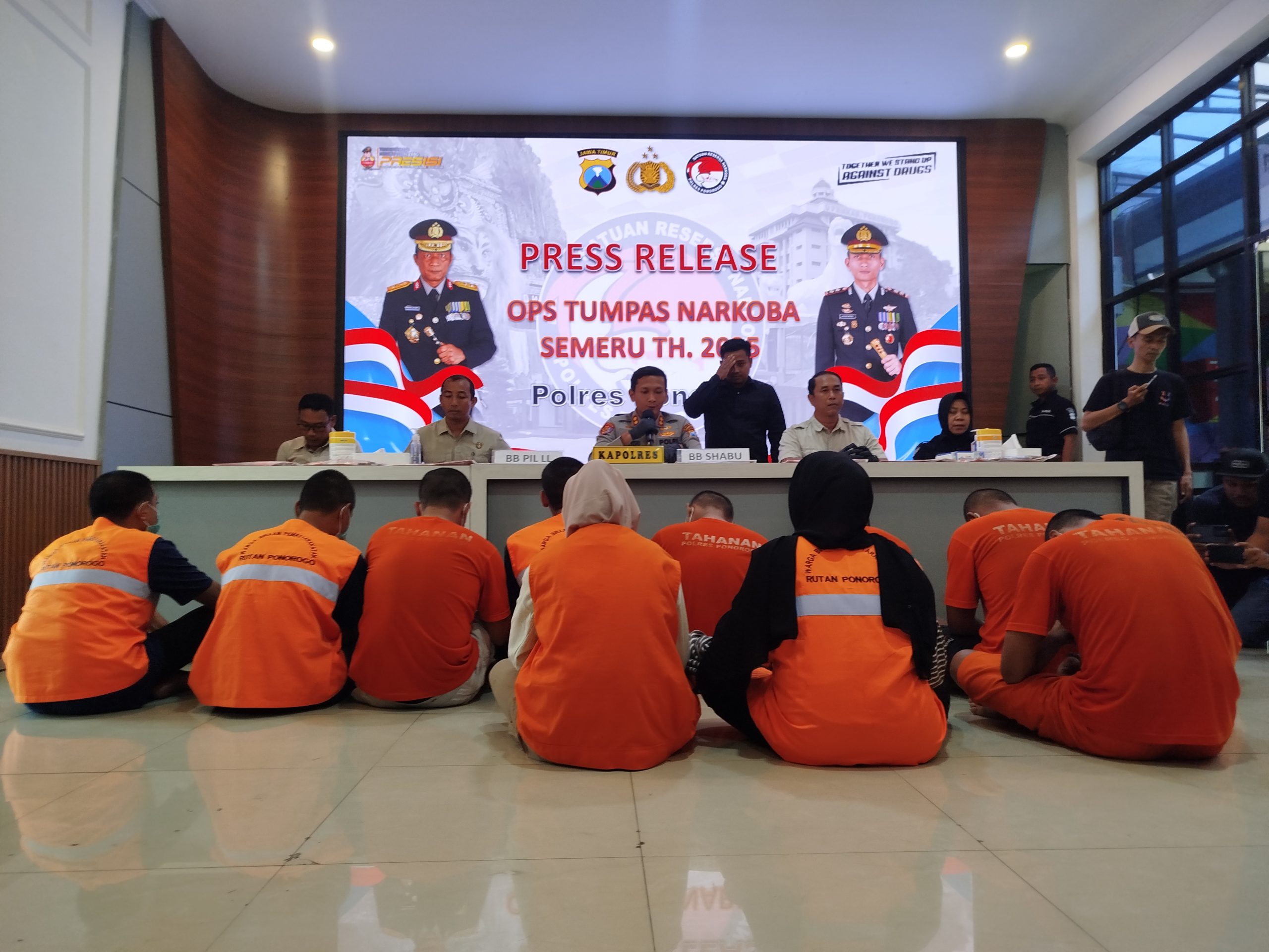 Operasi Tumpas Narkoba Semeru, Polres Ponorogo Tangkap 11 Pengedar dan Sita Ribuan Pil Koplo