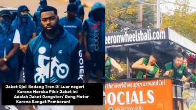 Kocak! Jaket Ojol Indonesia Bikin Bule Pangling, Disangka Seragam Gangster?