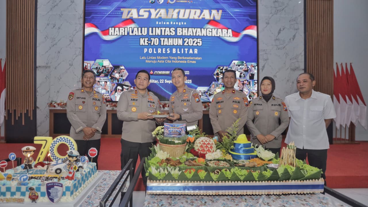 HUT ke-70 Lalu Lintas Bhayangkara, Satlantas Polres Blitar Gelar Syukuran dan Perkuat Komitmen Layanan