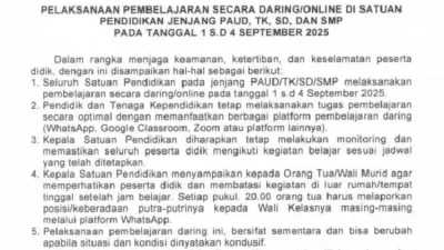 Buntut Kerusuhan di Kota Kediri, Dinas Pendidikan Liburkan Siswa, Tapi Tetap Belajar di Rumah