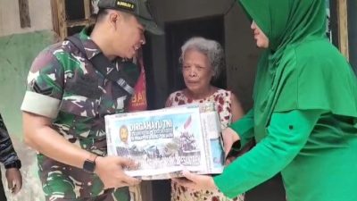 Koramil 0809/02 Pesantren Rayakan HUT TNI ke-80 dengan Baksos, 80 Paket Sembako Disalurkan