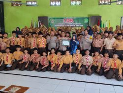 Kapolsek Pesantren Tanamkan Nilai Kepemimpinan kepada Pengurus OSIS, Pramuka, dan PMR di MTS Miftahul Ulum