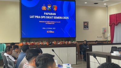 Polres Blitar Siapkan 65 Personel untuk Operasi Sikat Semeru 2025, Gelar Latihan Pra Operasi di Rupatama