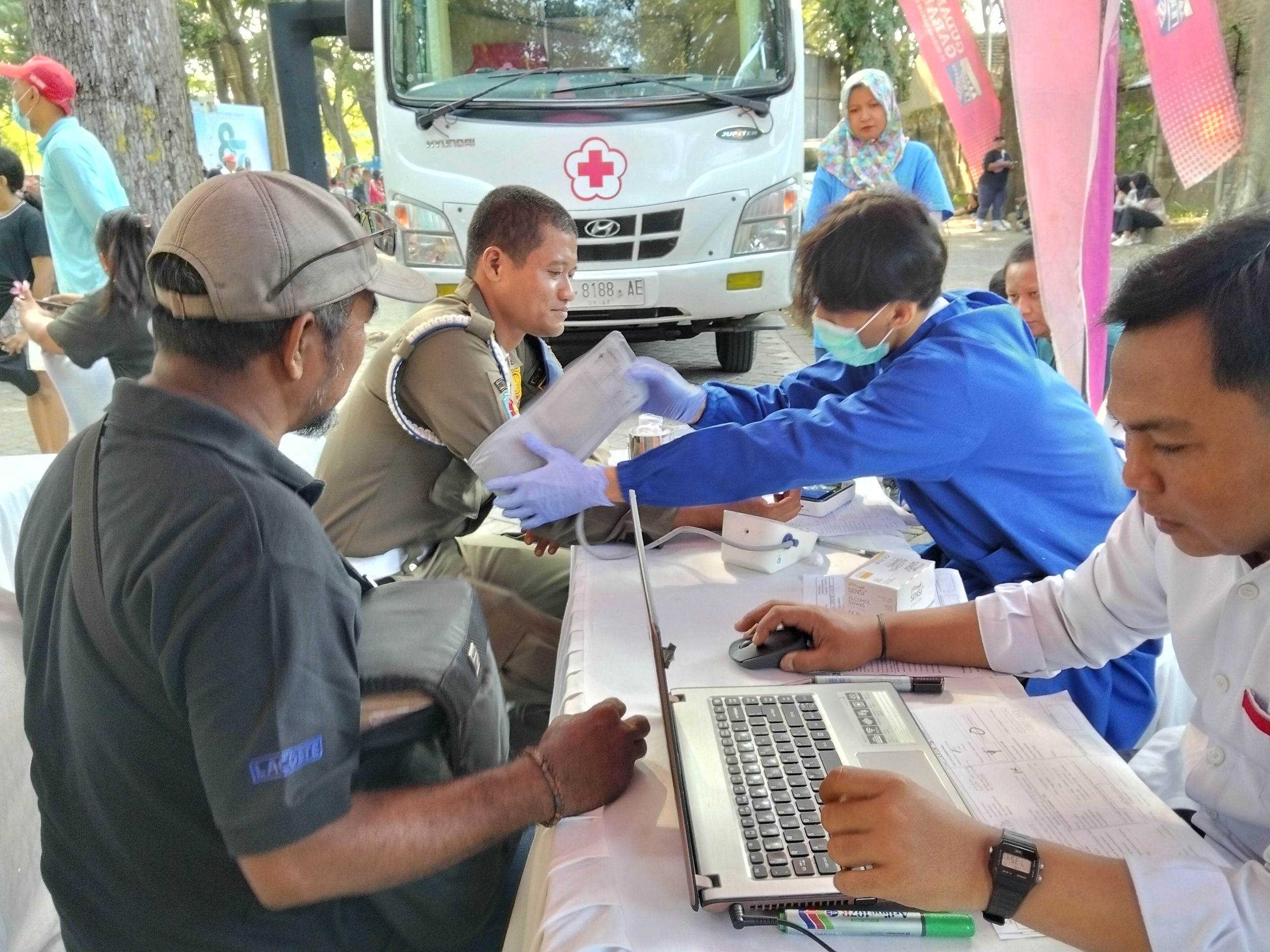 PMI Kota Kediri Dukung HUT KONI ke-87, Galakkan Kesadaran Donor Darah