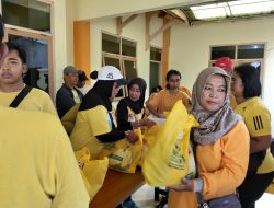 Peringati HUT ke-61, Golkar Kota Kediri Gelar Senam dan Bagi Sembako,  Serukan Kader Lebih Dekat dengan Rakyat