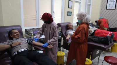 Peringati Hari Jadi ke-74 Humas Polri, Polres Tulungagung Gelar Donor Darah