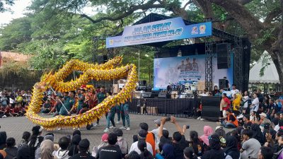 Atraksi Barongsai Warnai Perayaan HUT ke-87 KONI Kota Kediri