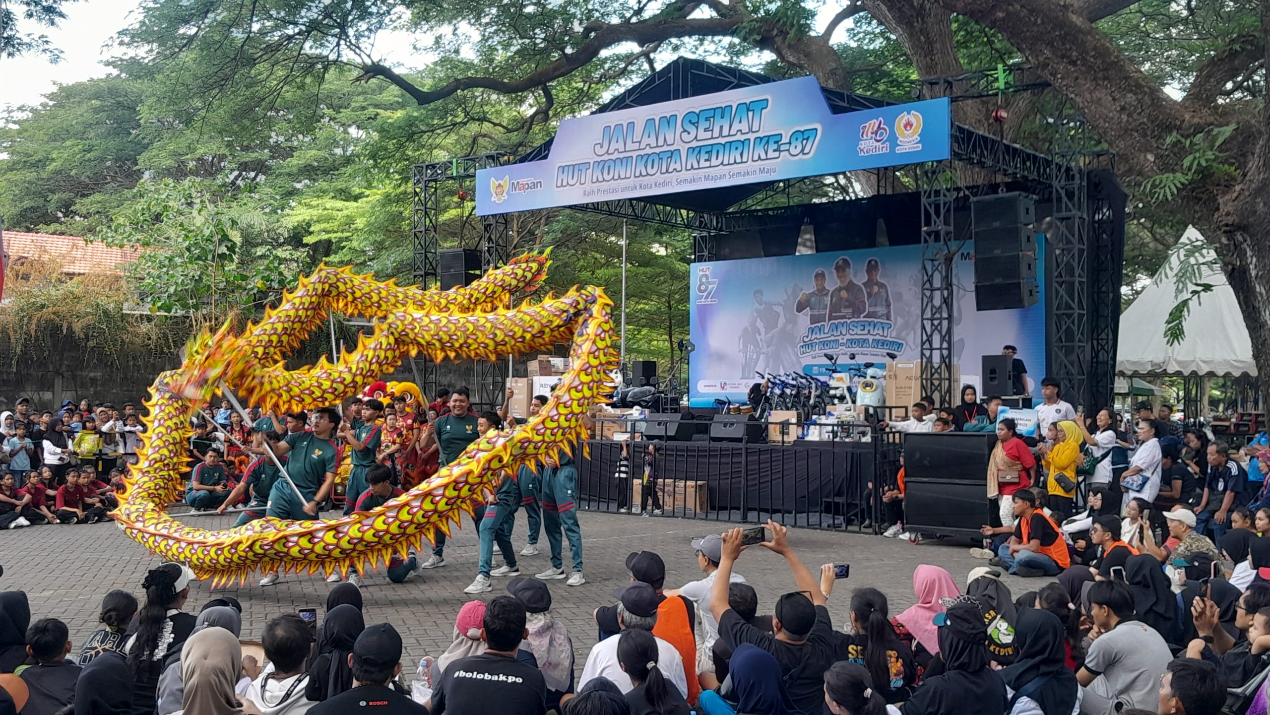 Atraksi Barongsai Warnai Perayaan HUT ke-87 KONI Kota Kediri