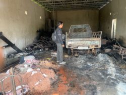 Gudang Alat Pertanian di Puncu Terbakar, Diduga Akibat Korsleting Listrik