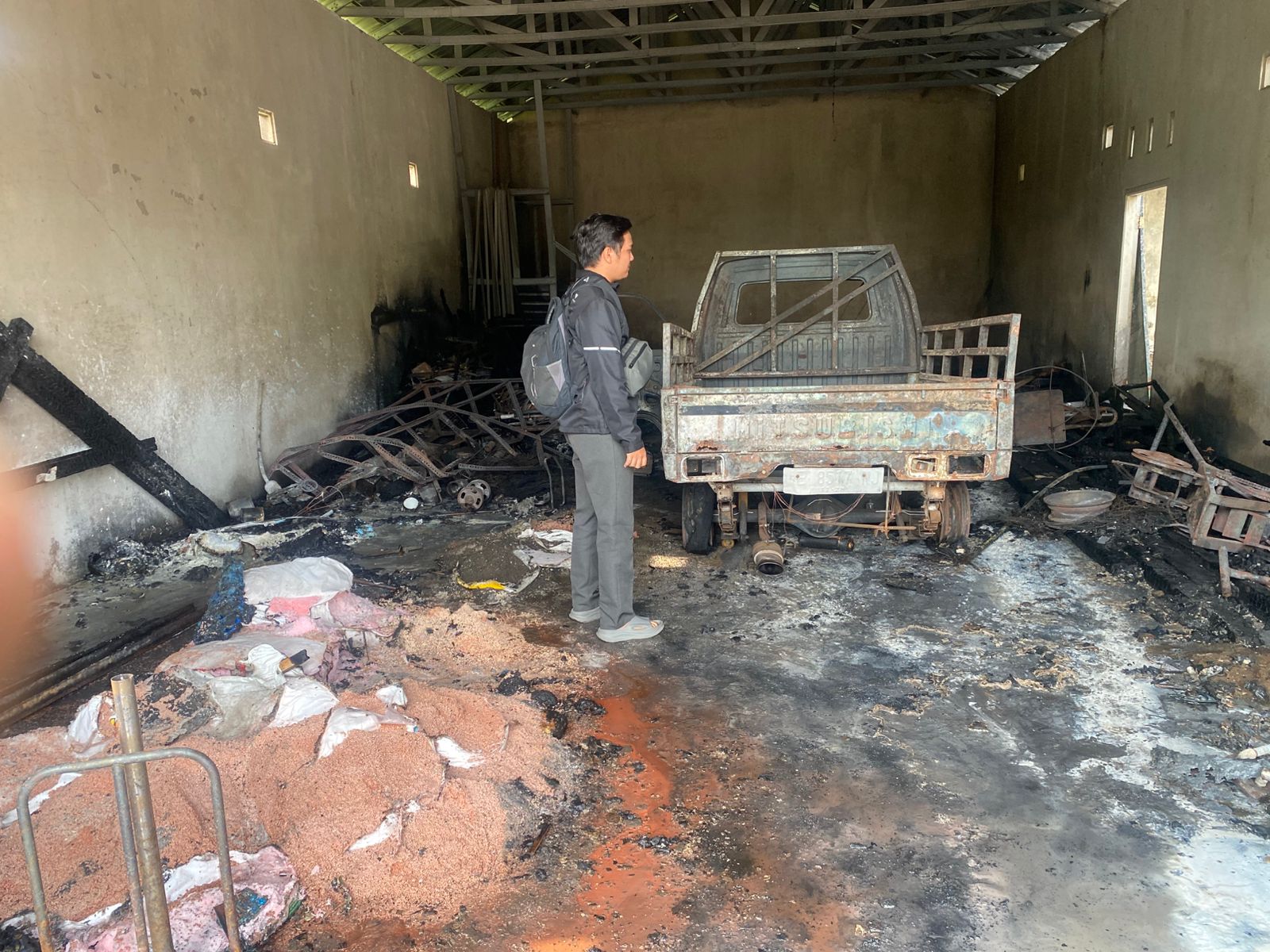 Gudang Alat Pertanian di Puncu Terbakar, Diduga Akibat Korsleting Listrik