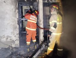 Akibat Korsleting Listrik, Rumah Warga Kauman, Nganjuk Ludes Terbakar