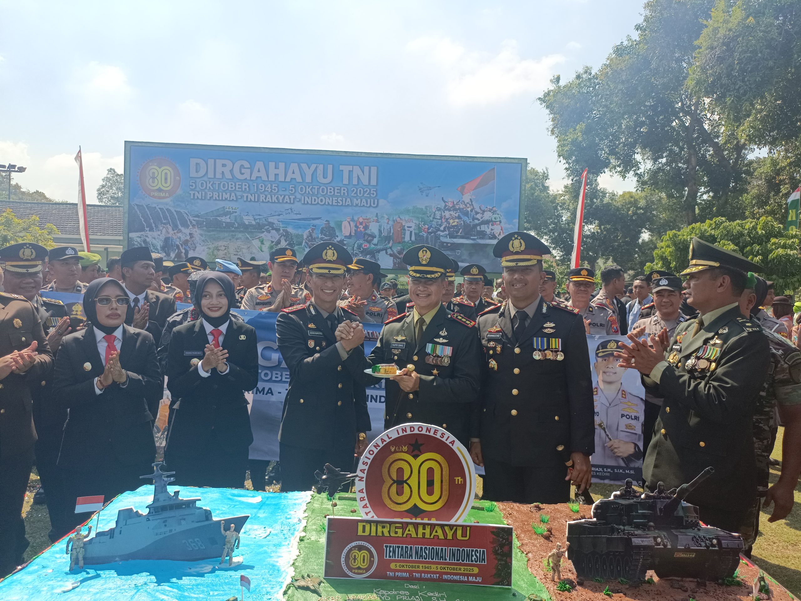 Kodim 0809 Kediri Dapat Kejutan dari Polri di Momen HUT TNI ke-80