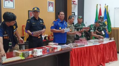 Razia Gabungan di Kabupaten Kediri Amankan 560 Bungkus Rokok Ilegal