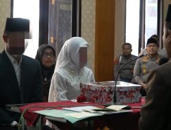 Tahanan Narkoba Polres Blitar Nikahi Kekasih, Disaksikan Langsung Kapolres
