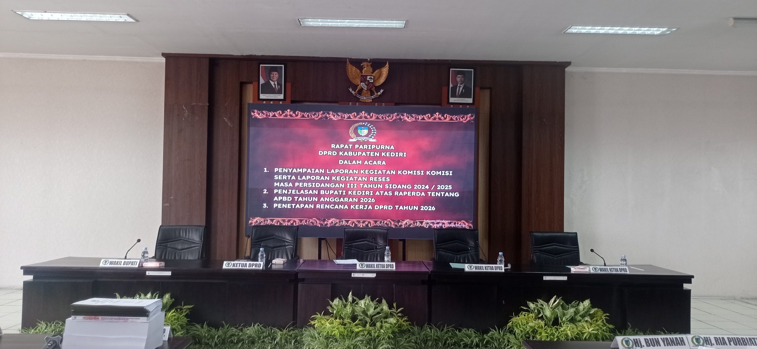 Tiga Hari Berturut-turut, DPRD Kabupaten Kediri Gelar Rapat Paripurna Bahas APBD dan Rencana Kerja 2026