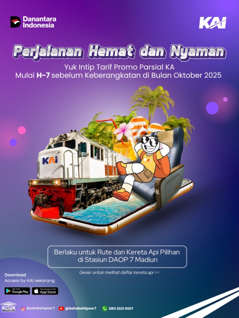 KAI Daop 7 Madiun Hadirkan Promo Tarif Parsial, Tiket Mulai Rp70 Ribu