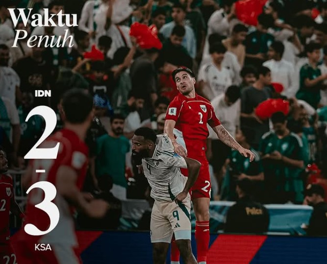Kalah 2–3 dari Arab Saudi, Medsos Timnas Indonesia Dirujak Netizen
